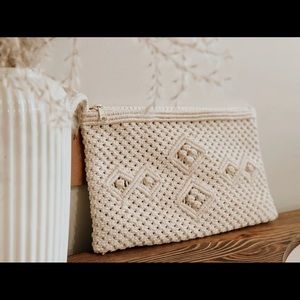 Macrame boho wristlet